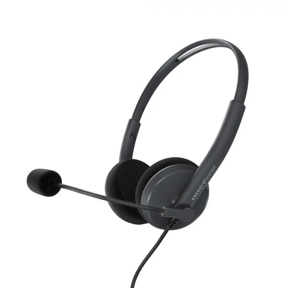 ⁨Energy Sistem Headset Office 2 Anthracite, On-ear, 3.5mm plug, retractable boom mic.⁩ at Wasserman.eu