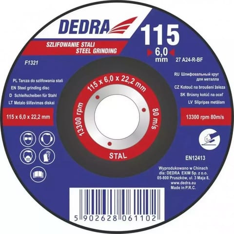 ⁨Tarcza do szlifowania stali 76x4,0x10mm do ded7339⁩ w sklepie Wasserman.eu