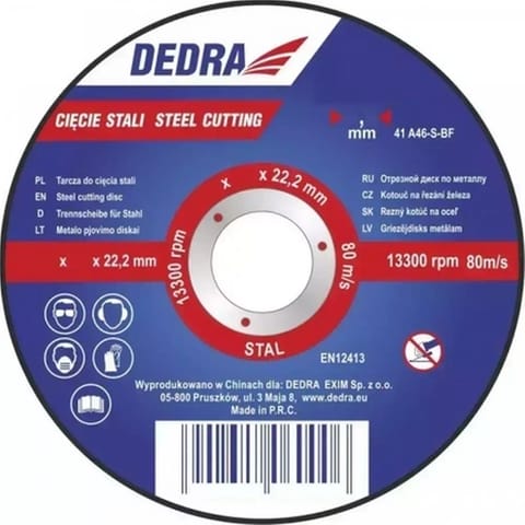 ⁨Tarcza do cięcia stali nierdzewnej 76x1,0x10mm do ded7339⁩ w sklepie Wasserman.eu