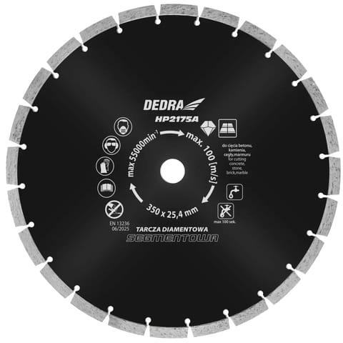 ⁨Tarcza diamentowa do betonu 100m/s 350x25,4mm⁩ w sklepie Wasserman.eu
