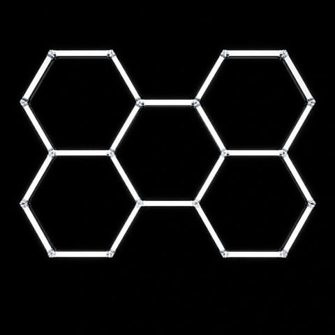 ⁨ZD211 Lampa led 5 hexagonów 297x206cm⁩ w sklepie Wasserman.eu