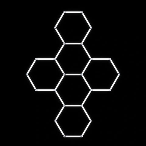 ⁨ZD211B Lampa led 5 hexagonów 234x325cm⁩ w sklepie Wasserman.eu