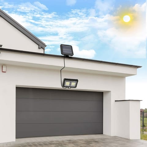 ⁨Lampa solarna led lampka ogrodowa czujnik ruchu zmierzchu 98 diod słońce⁩ w sklepie Wasserman.eu