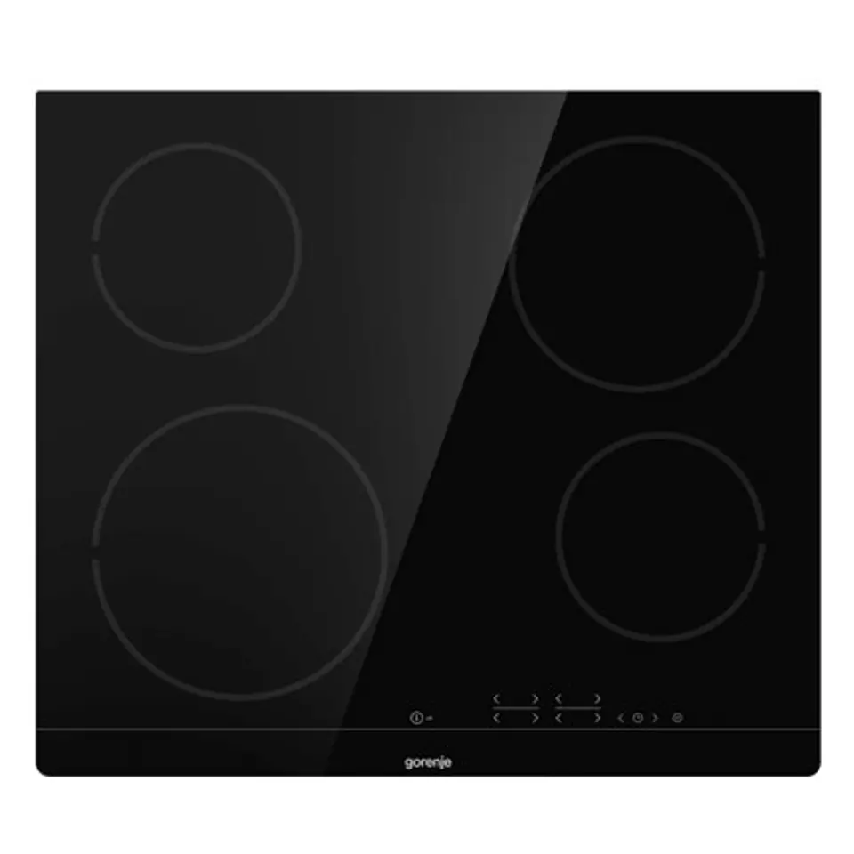 ⁨Gorenje | ECT641BSC | Hob | Vitroceramic | Number of burners/cooking zones 4 | Touch | Timer | Black | Display⁩ w sklepie Wasserman.eu