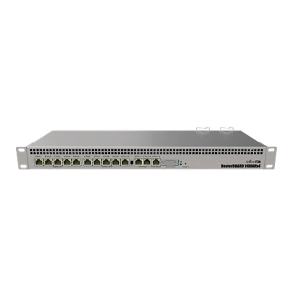 ⁨Mikrotik Wired Ethernet Router RB1100x4, 1U Rackmount, Quad core 1.4GHz CPU, 1 GB RAM, 128 MB, 13xGigabit LAN, 1xSerial console⁩ w sklepie Wasserman.eu