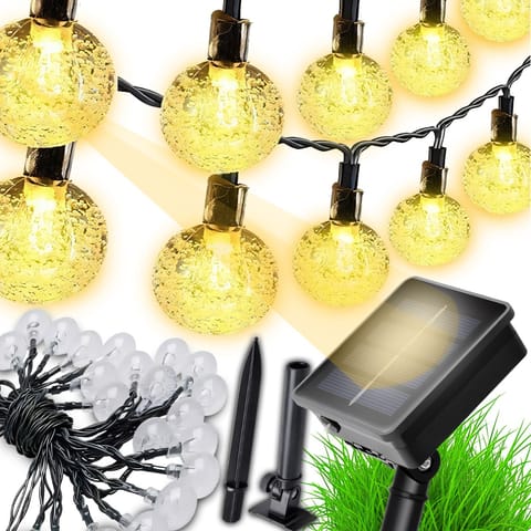 ⁨Girlanda solarna ogrodowa łańcuch 10 metrów świetlna lampki solarne 100 led⁩ w sklepie Wasserman.eu