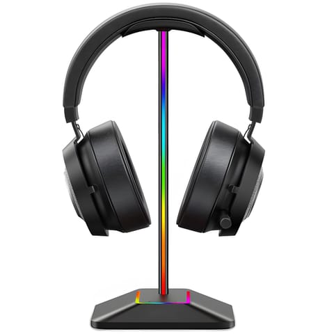 ⁨Stojak statyw na słuchawki new bee gamingowy podświetlenie rgb led hub usb⁩ w sklepie Wasserman.eu
