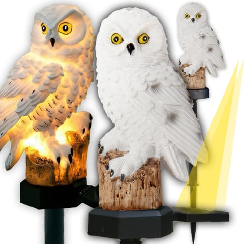 ⁨Lampa solarna led sowa ogrodowa duża lampka wbijana dekoracja do ogrodu - or1228⁩ w sklepie Wasserman.eu