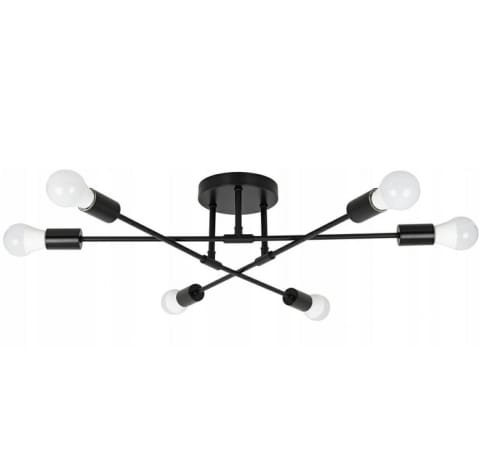 ⁨ZD74N Lampa sufitowa wisząca loft 6 ramion⁩ w sklepie Wasserman.eu