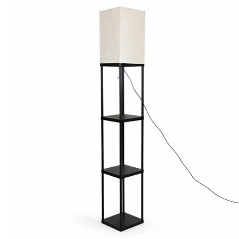 ⁨ZD178 Stojąca lampa podłogowa z półkami czarna e27 160cm⁩ w sklepie Wasserman.eu