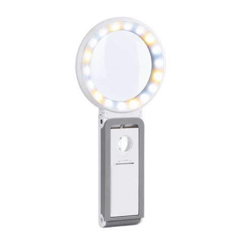 ⁨DA716 Lupa szkło powiększające do czytania składane led 2w1 30x 10x⁩ w sklepie Wasserman.eu