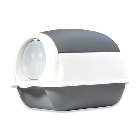 ⁨ZW51 Kuweta dla kota 50x35x36cm szaro biała + łopatka⁩ w sklepie Wasserman.eu