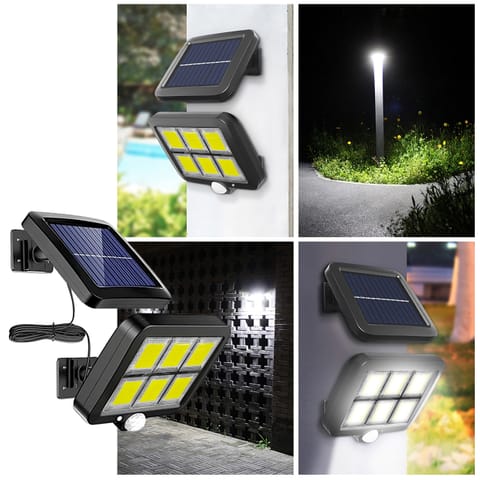 ⁨Lampa solarna 120 led ogrodowa uliczna z czujnikiem ruchu zmierzchu ip67 -e865⁩ w sklepie Wasserman.eu