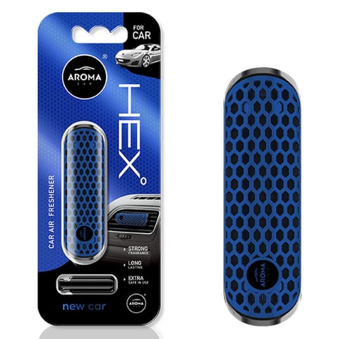 ⁨Odświeżacz powietrza aroma fancy shapes polymer hex new car⁩ w sklepie Wasserman.eu