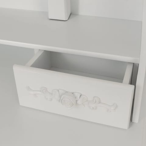 ⁨CA35A Toaletka kosmetyczna led + taboret kwiaty⁩ w sklepie Wasserman.eu