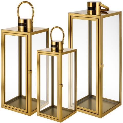 ⁨Lampiony złote 38/49/63cm 3szt. Ruhhy 26476⁩ w sklepie Wasserman.eu