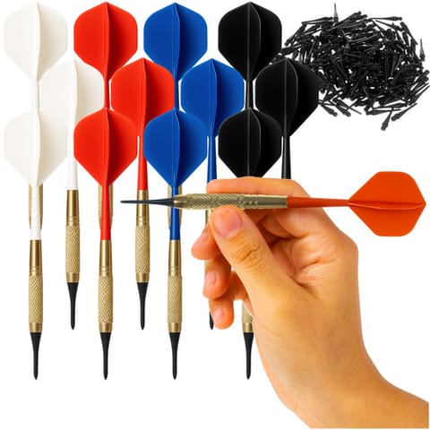 ⁨Rzutki dart zestaw 12szt + groty Trizand 26100⁩ w sklepie Wasserman.eu