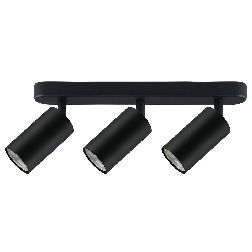 ⁨Wall-ceiling lamp Maclean, spot, movable, aluminum, 3xGU10, 55x100mm, matt black, MCE453 B⁩ at Wasserman.eu