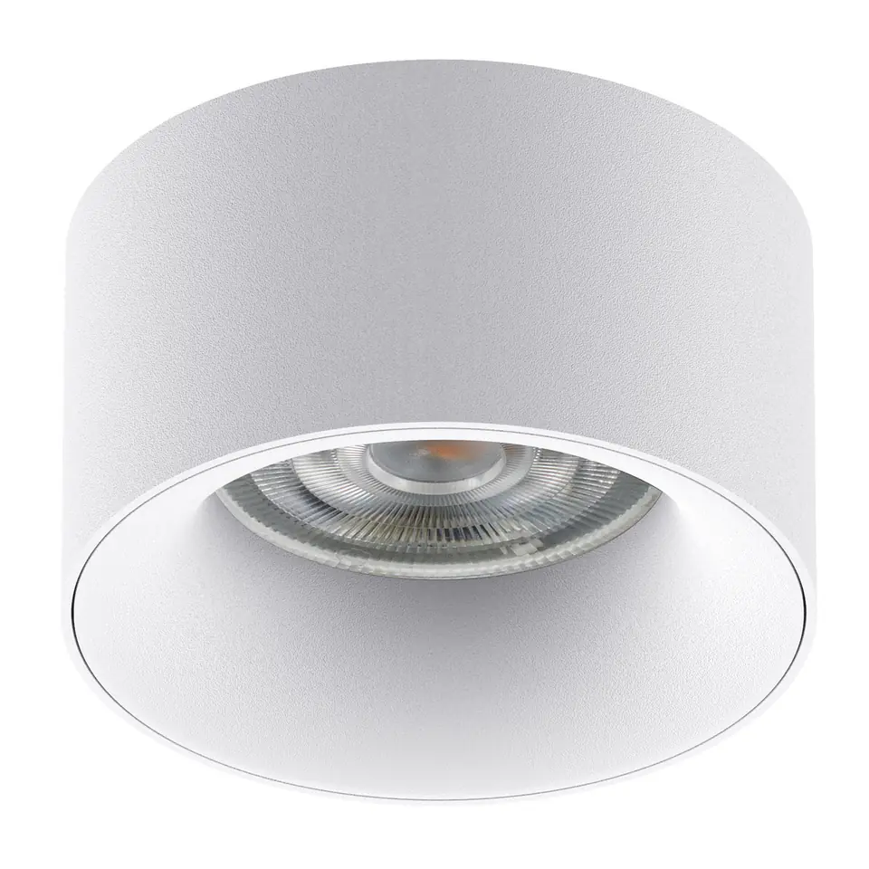 ⁨Flush-mounted luminaire / Maclean tube, spot, round, aluminum, GU5.3, 70x40mm, white, MCE457 W/W⁩ at Wasserman.eu