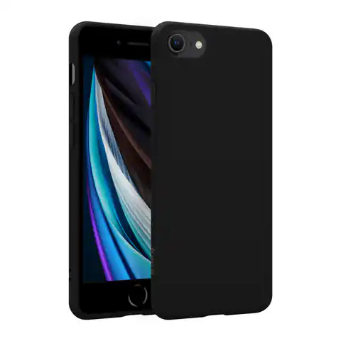 ⁨Crong Color Cover - Etui iPhone SE (2022/2020) / 8 / 7 (czarny)⁩ w sklepie Wasserman.eu