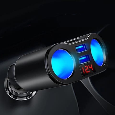 ⁨Rozdzielacz gniazda zapalniczki usb woltomierz ładowarka-e382⁩ w sklepie Wasserman.eu