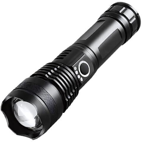 ⁨Latarka taktyczna mocna led akumulatorowa survivalowa wojskowa usb 5 trybów - er1264⁩ w sklepie Wasserman.eu