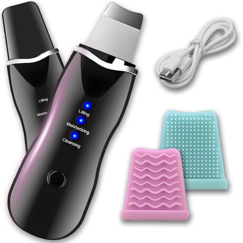 ⁨Peeling kawitacyjny 5w1 do twarzy bezprzewodowy ultradźwiękowy+2 x nakładki⁩ w sklepie Wasserman.eu