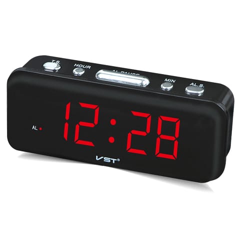 ⁨Budzik zegar elektroniczny alarm cyfrowy led 24h⁩ w sklepie Wasserman.eu