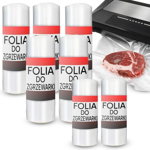 ⁨7x folia próżniowa do zgrzewarki próżniowej moletowana 7 rolek 3 rozmiary - or1096⁩ w sklepie Wasserman.eu