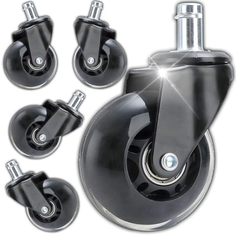 ⁨5x kółka do fotela obrotowego mocne kauczukowe gumowe silikonowe 10mm or1204⁩ w sklepie Wasserman.eu