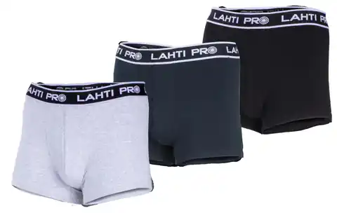 ⁨Men's boxers black, gray, navy blue., 3 pairs, "m", lahti⁩ at Wasserman.eu