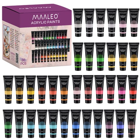 ⁨Farby akrylowe 20ml - 36szt. Maaleo⁩ w sklepie Wasserman.eu