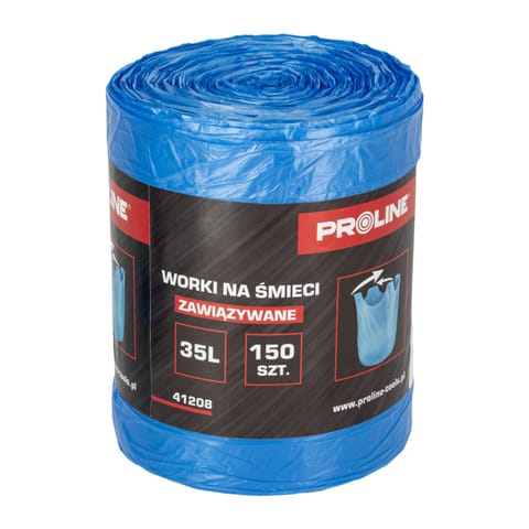 ⁨Worki na śmieci wiązane hdpe 35l rolka 150szt., proline⁩ w sklepie Wasserman.eu