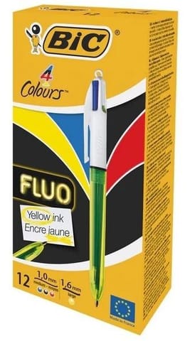 ⁨Długopis 4 Colors Fluo mix (12szt) BIC⁩ w sklepie Wasserman.eu