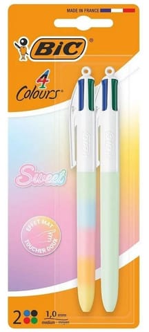 ⁨Długopis 4 Colors Sweet Pastel 1mm mix 2szt BIC⁩ w sklepie Wasserman.eu