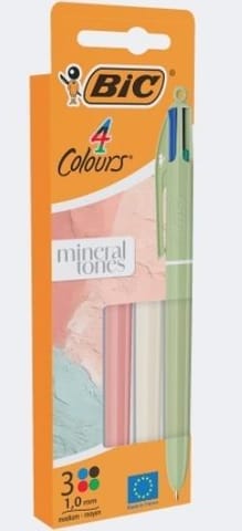 ⁨Długopis 4 Colours Mineral Tones mix 1mm 3szt BIC⁩ w sklepie Wasserman.eu