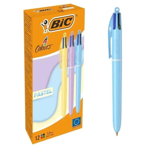 ⁨Długopis 4 Colours Pastel (12szt) BIC⁩ w sklepie Wasserman.eu