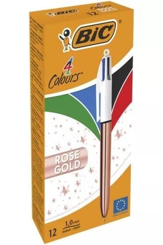 ⁨Długopis 4 Colours Rose Gold mix (12szt) BIC⁩ w sklepie Wasserman.eu