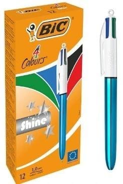 ⁨Długopis 4 Colours Shine Blue (12szt)⁩ w sklepie Wasserman.eu