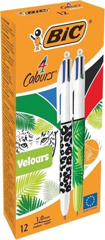 ⁨Długopis 4 Colours Velour mix (12szt) BIC⁩ w sklepie Wasserman.eu