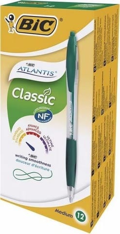 ⁨Długopis Atlantis Classic zielony (12szt) BIC⁩ w sklepie Wasserman.eu