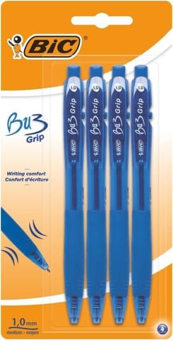 ⁨Długopis Bu3 grip niebieski bls 4szt BIC⁩ w sklepie Wasserman.eu