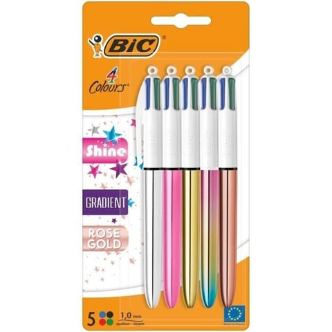 ⁨Długopis Colours Shine Gradient AST 5szt BIC⁩ w sklepie Wasserman.eu