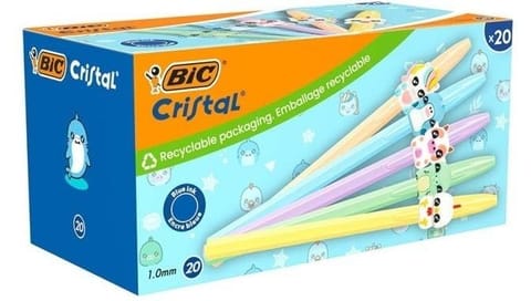 ⁨Długopis Cristal Figurine 1mm niebieski (20szt)BIC⁩ w sklepie Wasserman.eu