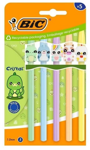 ⁨Długopis Cristal Figurine 1mm niebieski 5szt BIC⁩ w sklepie Wasserman.eu