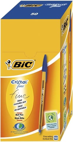 ⁨Długopis Cristal Fine niebieski (50szt) BIC⁩ w sklepie Wasserman.eu