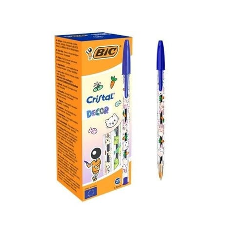 ⁨Długopis Cristal Kawaii 1mm niebieski (20szt) BIC⁩ w sklepie Wasserman.eu