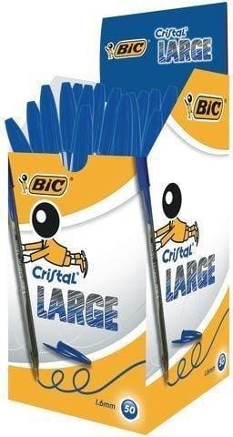 ⁨Długopis Cristal Large niebieski BIC (50szt)⁩ w sklepie Wasserman.eu
