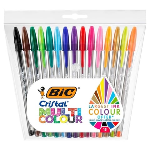 ⁨Długopis Cristal Multi Colour mix 15szt BIC⁩ w sklepie Wasserman.eu