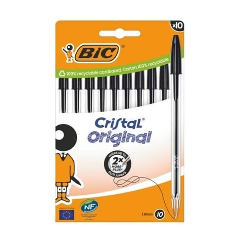 ⁨Długopis Cristal Original 10szt czarny BIC⁩ w sklepie Wasserman.eu